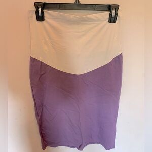 Pink Blush purple maternity pencil skirt
